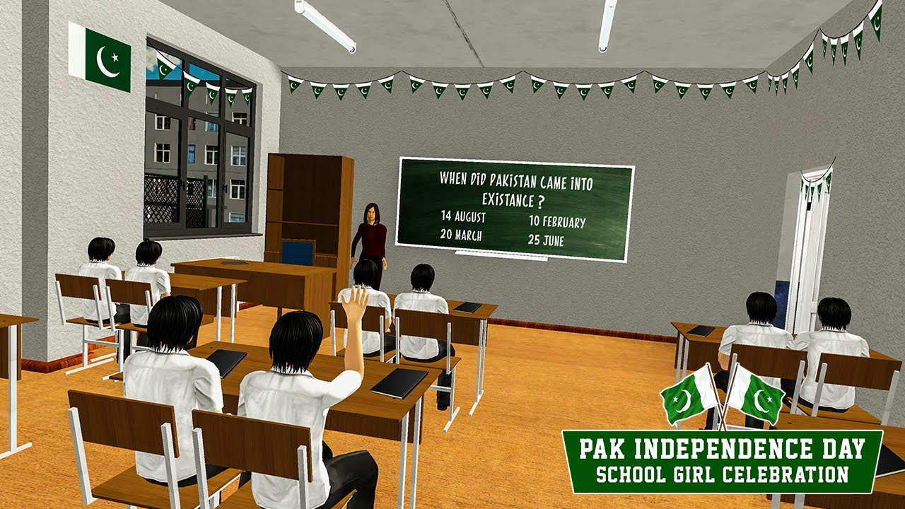 Pak Independence Day High School Girl Celebration Pak Independence Day High School Girl Celebration