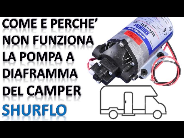 POMPA ACQUA CAMPER SHURFLO 7 LITRI 12V 20 PSI SENZA RACCORDI 2095-204-112