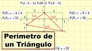 Perimetro de un triangulo a partir de sus coordenadas