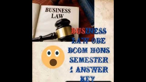 Bcom hons semester -1 business law answers updates