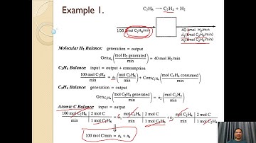 Part 3 Material balance on reactive process
