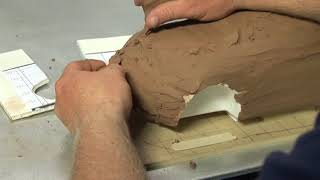 How To Drag The Clay With A Center-line Template | Automotive Clay Modeling  |  Ch.5