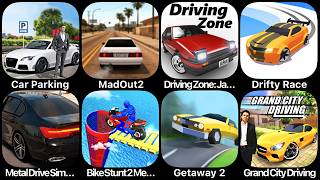 Car Parking, MadOut 2, Driving Zone, Drifty Race, Metal Drive Simulator, Bike Stuntrs 2, Getaway 2 screenshot 5