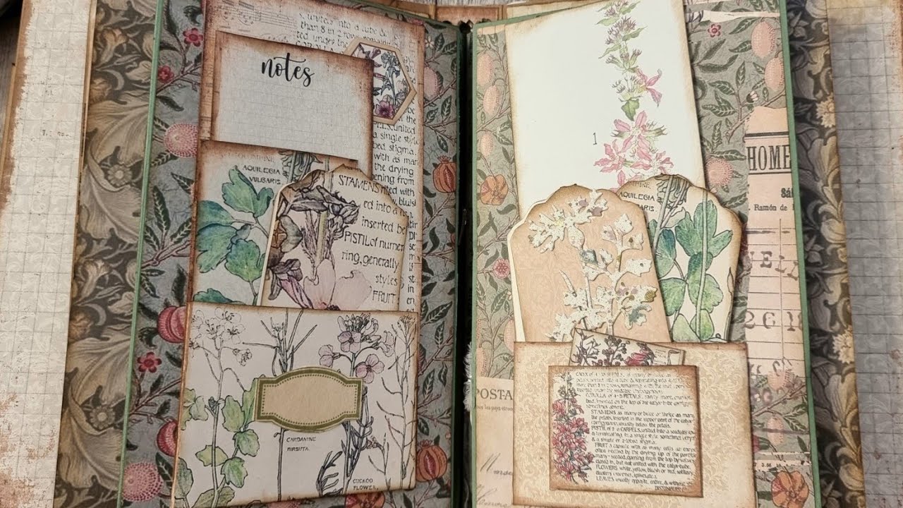 File Folder Folio Journal Using Memories of the Meadow Part 7 - YouTube