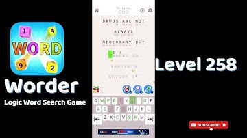 Worder Logic Word Search Level 258 Walkthrough 🧩 | Go Answer 🎮