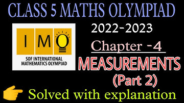Class 5 imo| Measurements |imo class 5cbse|imo class 5 icse|imo class5 sample papers|@Vedh Academy|