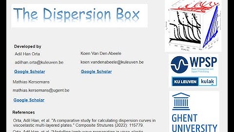 The Dispersion Box Tutorial