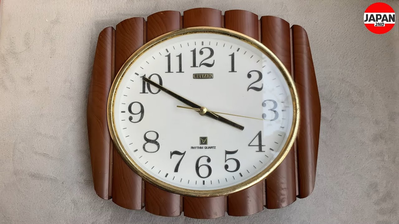CITIZEN シチズン 掛け時計 8MG118 昭和レトロ Retro Wall Clock - YouTube