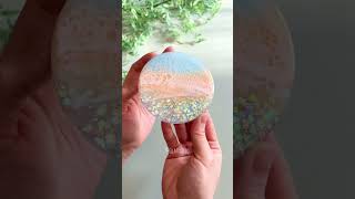 Sunset Inspired Ocean Coasters Reveal 🌅 #shorts #resinart #handmade