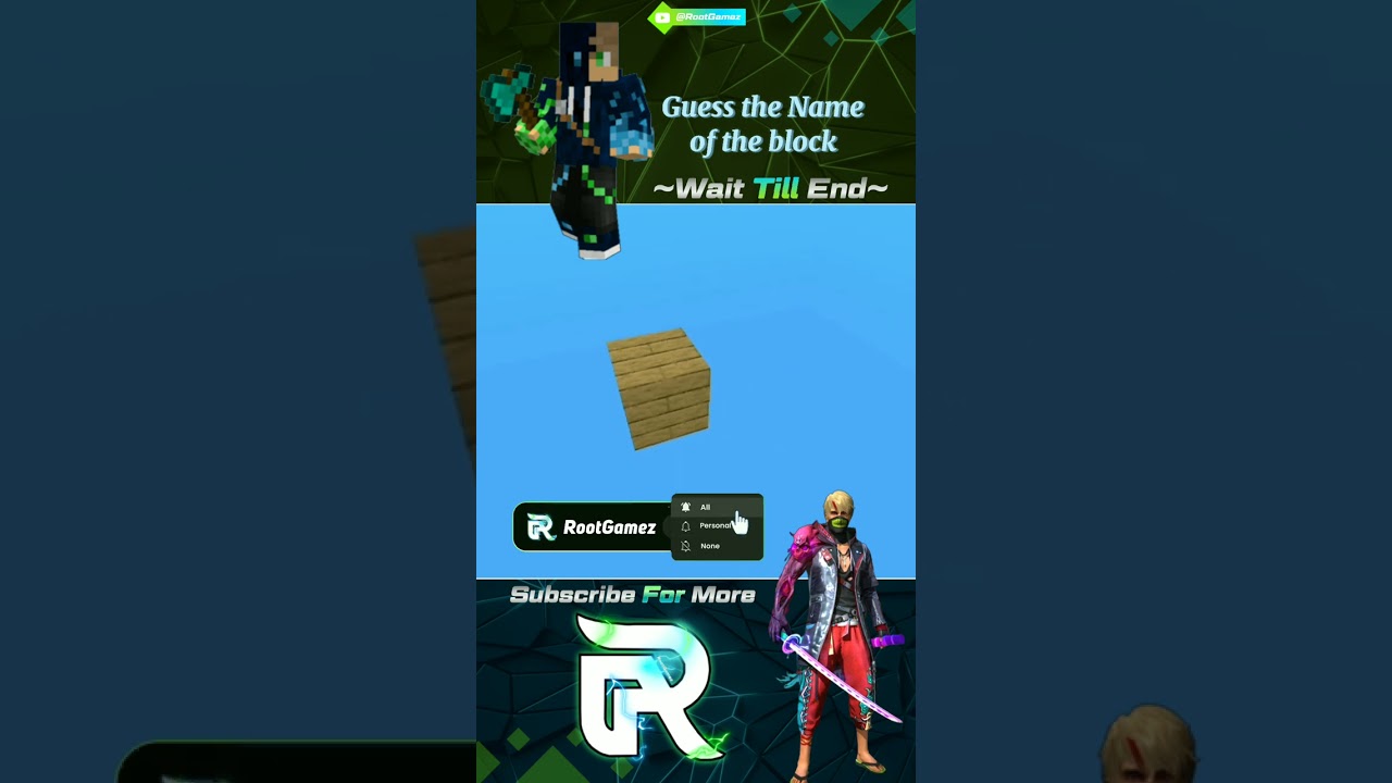 Guess the Name of the Block || Comment now || Minecraft PE || Root Gamez ||
