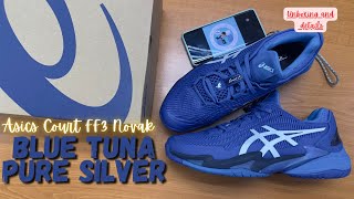 Asics Court FF 3 Novak ‘BLUE TUNA/PURE SILVER’ #unboxing #tennisshoes #asicstennis #novak #blue