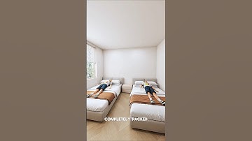 Genius Room Makeover | Two Beds Double Storage Zero Clutter #shorts