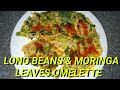 Long Beans &amp; moringa omelette ASMR 🌈🌈🌈 #asmr