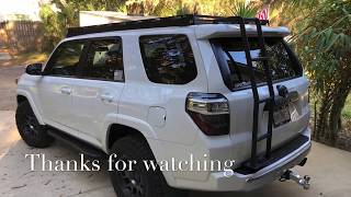 Quick overview and demonstration of my new roof rack ladder on 2018
toyota 4runner trd off-road manufacturered by greenlane off-road.