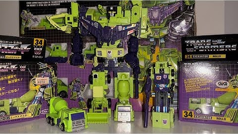 Transformers generation one mixmaster review & showcase. G1 devastator giftset & boxed variants