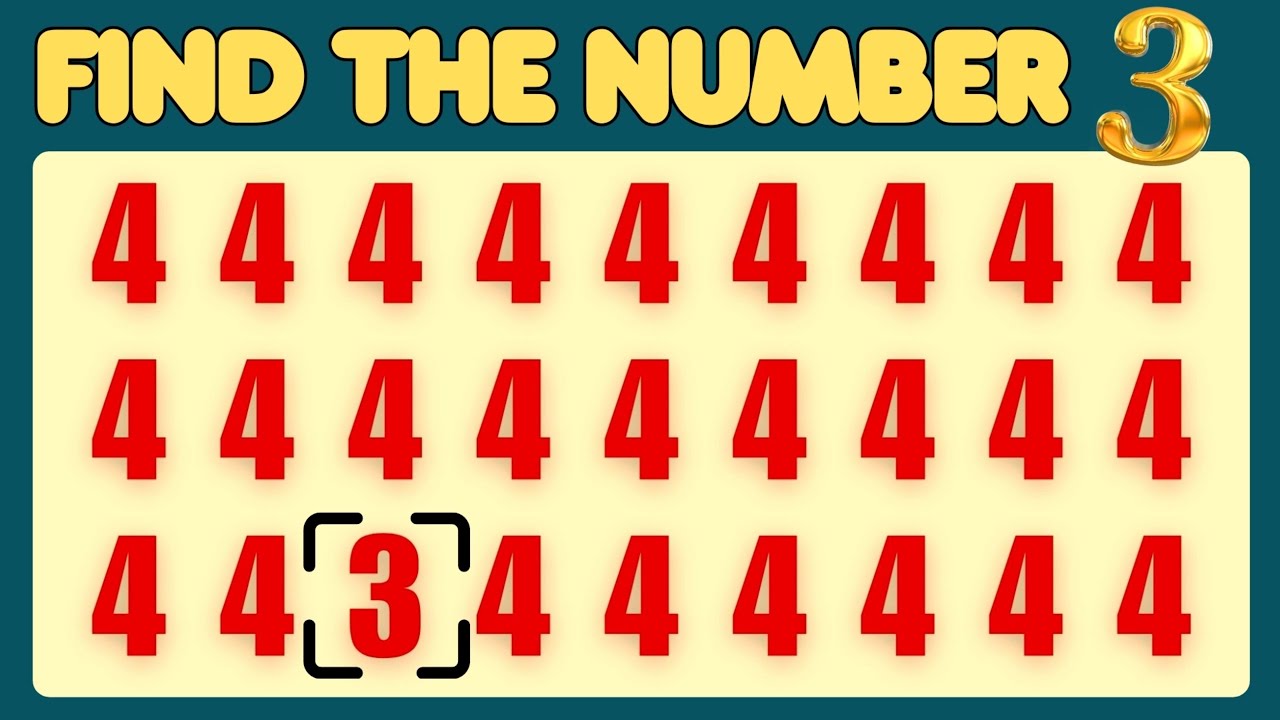 How Sharp Is Your Eyes | Find The ODD One Out - Number And Letter ...