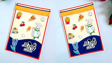 Menu Card design ll Menu Card kaise banaye ll menu card design for school project l #31
