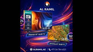 Hisense 65-Inch ULED Smart TV U6H &amp; Samsung 65-Inch QLED TV Q80D #alramil #dubai #uaeshopping
