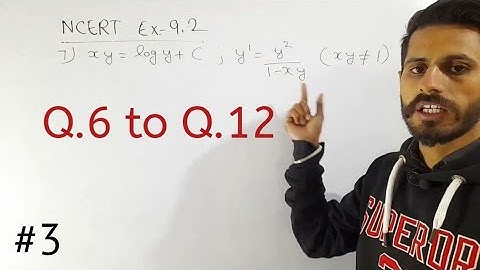 PSEB 12th Maths Chapter 9 Exercise 9.2 (Q.6 - Q12) *Differential equations*