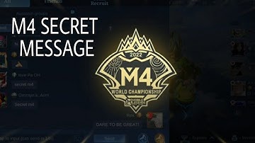 M4 SECRET MESSAGE! 😳 - MLBB