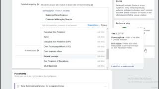 Creating and saving a new audience  facebook ad manager (PART3)