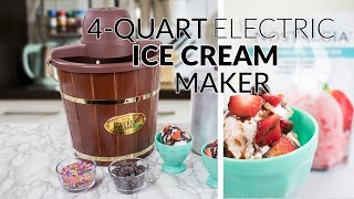 ICMW400 | 4-Quart Wood Bucket Ice Cream Maker with Easy Carry Handle screenshot 5
