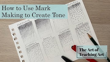 How to Use Mark Making to Create Tone- Art Demonstration- Pen and Pencil