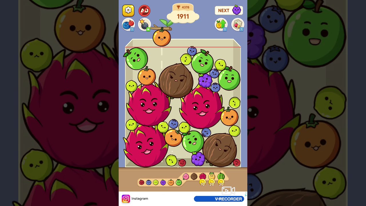 A Relaxing Game of Fruit Merge 