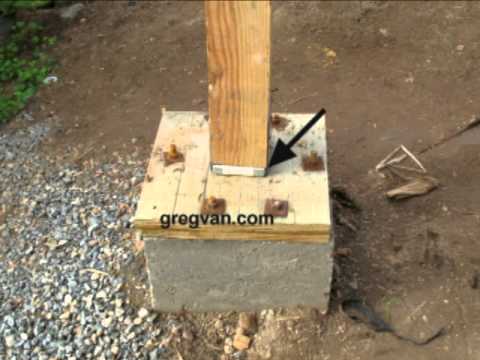 Raised Post Base Over Treated Wood - Construction Ideas - YouTube