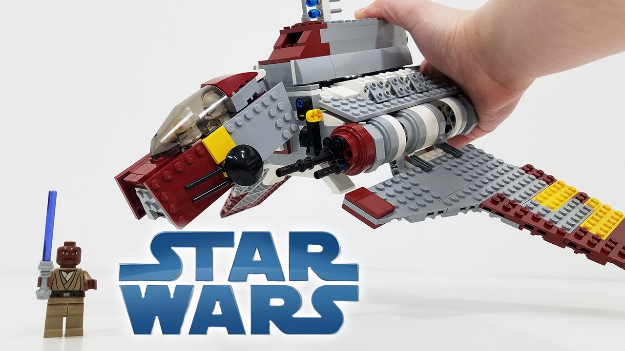 LEGO Star Wars 8019 Republic Attack Shuttle (2009 Set) Clone Wars! - YouTube