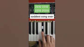 Saddest Piano Song Ever (Easy Tuto)