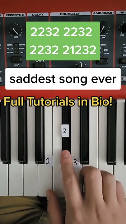 Saddest Piano Song Ever (Easy Tuto)