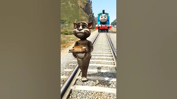 GTA V: MIAW MIAW CAT SAVING CAT FROM THOMAS THE TRAIN #shorts #cats thumbnail