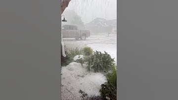 Hail Storm Covers the Ground