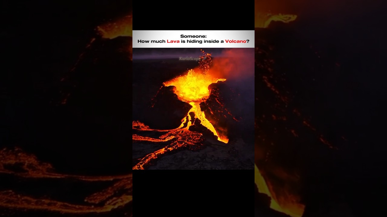 How Much Lava Does a Volcano Have? #KurioScope#Volcano#MagmaInsideEarth #HowMuchLavaDoesAVolcanoHave