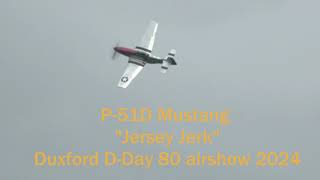 4K P-51D Mustang Jersey Jerk at Duxford D-Day airshow 2024