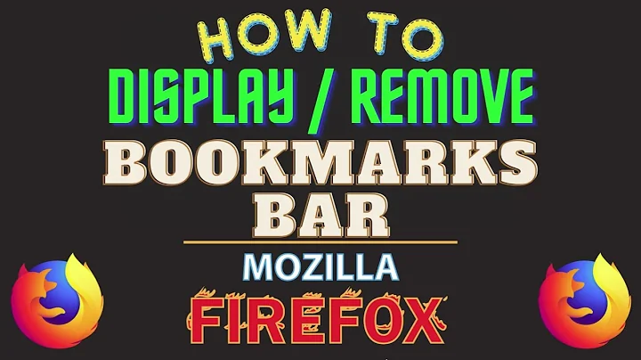 How To Display Or Remove The Bookmarks Toolbar On The  Firefox Web Browser | PC Tutorial