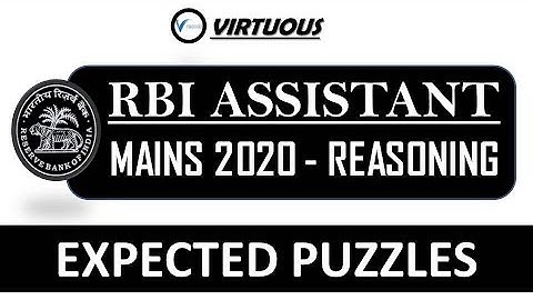 RBI ASSISTANT MAINS 2020 PUZZLES-01 || ये PUZZLES पूछी जाएँगी