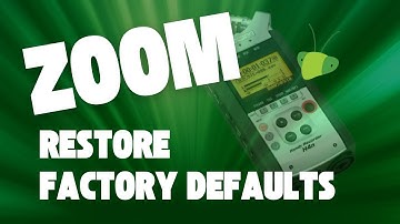 Restoring Factory Defaults on the Zoom H4n