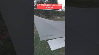 No Trees? No Problem! My DIY Hammock Camping Setup #shorts