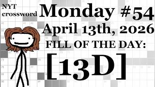 Monday, 4/13/26 (DOWNS ONLY CHALLENGE) -- NYT Crossword with Sam screenshot 3
