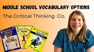 Middle School Vocabulary Options || The Critical Thinking Company