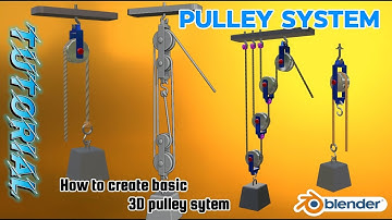 Few Minutes Blender - How to create basic 3D Pulley System (18 min) 🎁 gift