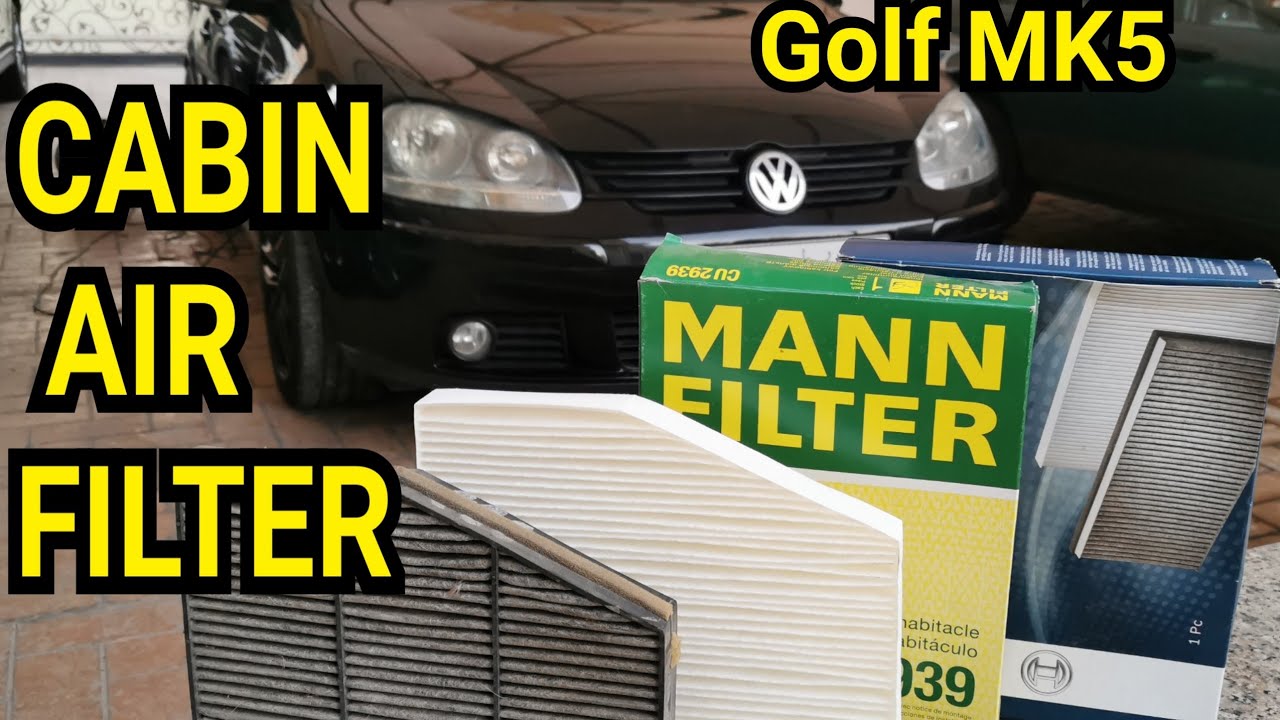 A/C Cabin Air Filter Replacement VW Golf MK5 YouTube