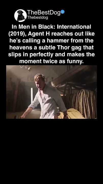 In Men in Black: International(2019), Agent H reaches out like he's calling a hammer from the heaven