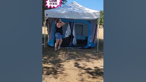 Setting up the Ez Up 6.4 Camping Cube