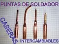 Puntas de soldador intercambiables caseras de cobre, vídeo único. Homemade  soldering copper  tips,