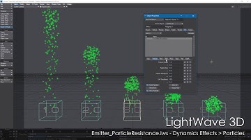 LightWave 3D: Emitter Particle Resistance scene rendered