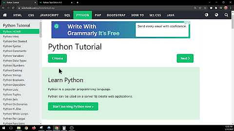 W3schools Python Tutorials - YouTube
