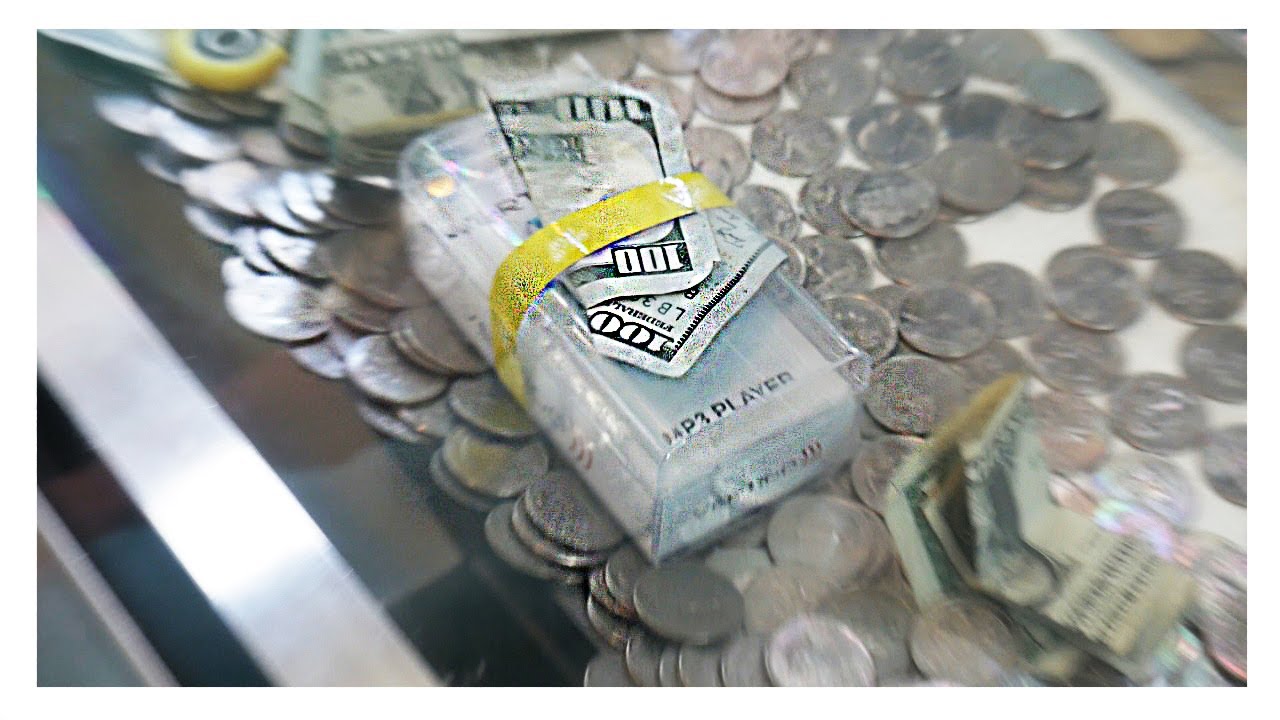 iPod в упаковке со 100-долларовой купюрой! || Монетный толкатель на краю